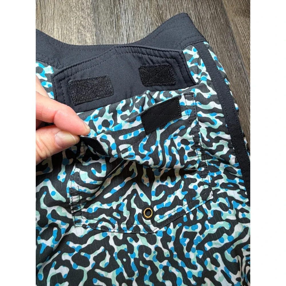 Quiksilver Highline Highlite Board Shorts Blue Black 29 Swim Trunks‎ AQBS031311